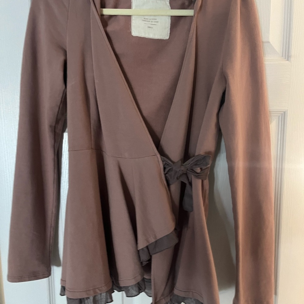 Elegant Women's Wrap Blouse in Mauve